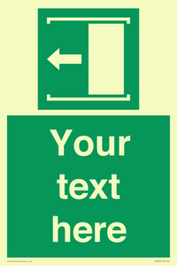 Custom Slide to Open Sign